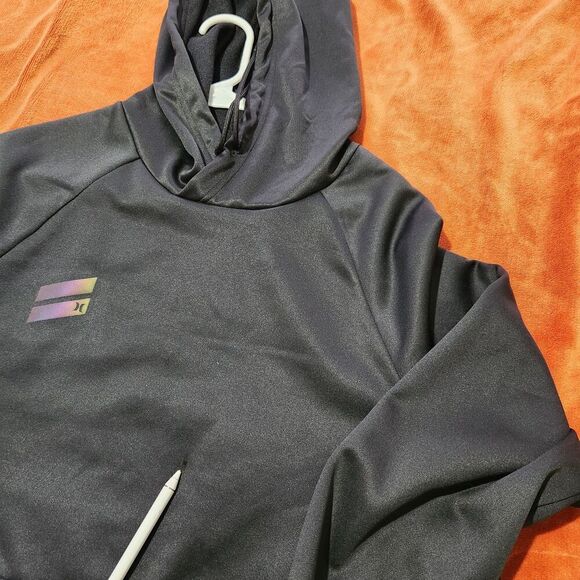 Hurley Exist Poly Fleece Pullover Hoodie For Men  Size Medium Black Color     B1 - Picture 3 of 12
